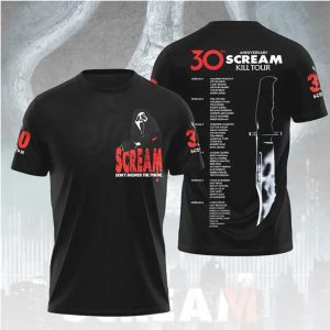 Scream 30th Anniversary Kill Tour Don't Answer The Phone Knife Apparel T Shirt