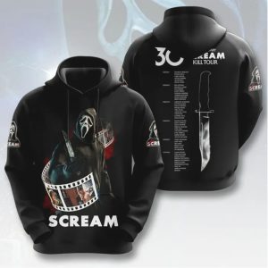 Scream 30th Anniversary Kill Tour Film Strip Ghostface Apparel T Shirt