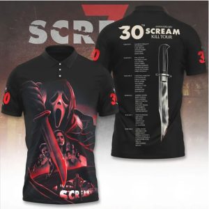 Scream 30th Anniversary Kill Tour Ghostface All Over Print T Shirt Scream 30th Anniversary Kill Tour Ghostface All Over Print T Shirt