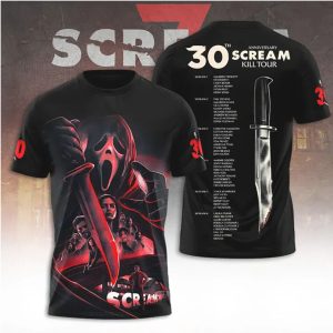 Scream 30th Anniversary Kill Tour Ghostface All Over Print T Shirt