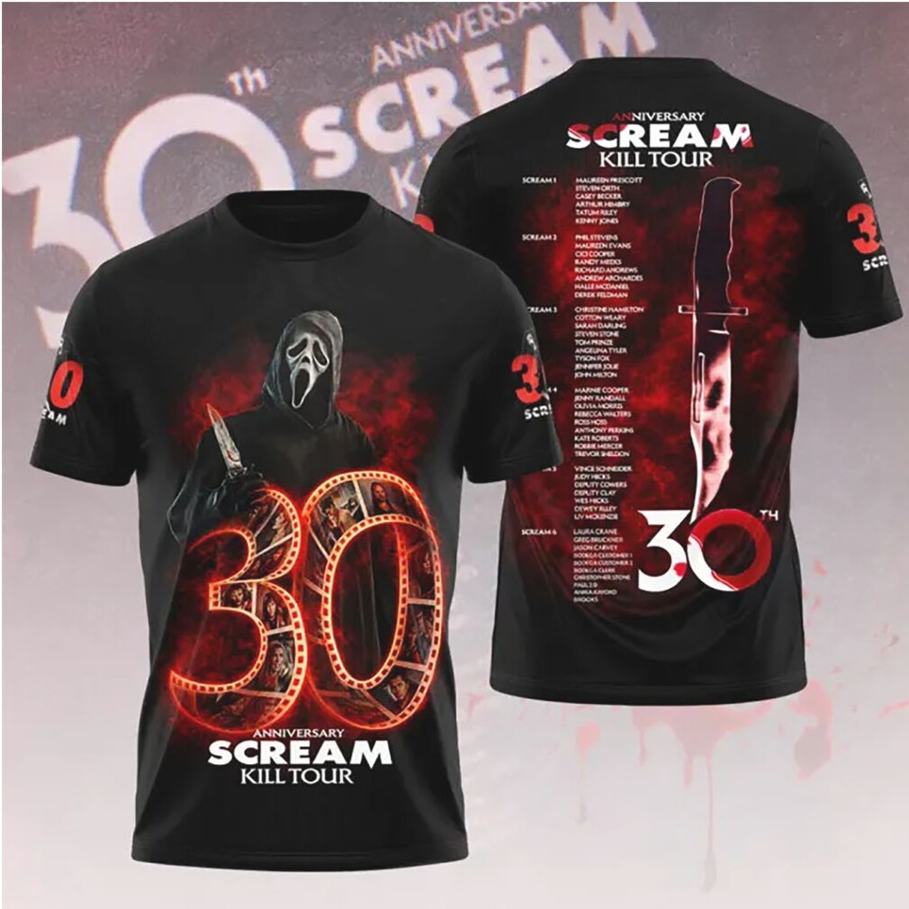 Scream 30th Anniversary Kill Tour Ghostface Film Reel Design T Shirt Scream 30th Anniversary Kill Tour Ghostface Film Reel Design T Shirt