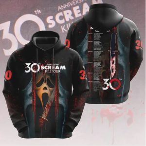 Scream 30th Anniversary Kill Tour Ghostface Mask Dagger T Shirt