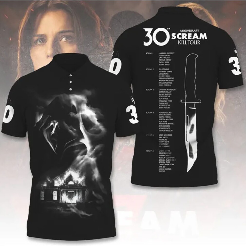 Scream 30th Anniversary Kill Tour List Ghostface Haunted House Apparel T Shirt Scream 30th Anniversary Kill Tour List Ghostface Haunted House Apparel T Shirt