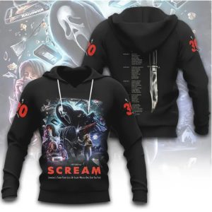 Scream 30th Anniversary Kill Tour Movie Poster V Neck 3D All Over Print T Shirt