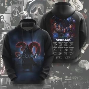 Scream 30th Anniversary Movie Cast Signed Poster 3D All Over Print T Shirt