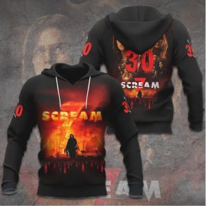 Scream 30th Anniversary Scream 7 Burning House 3D T Shirt