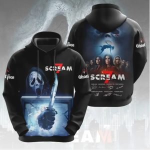 Scream 7 Blue Moon Ghostface Knife Hand Horror Apparel T Shirt