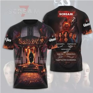 Scream 7 Cast Signature Thank You For The Memories Ghostface Shirt T Shirt