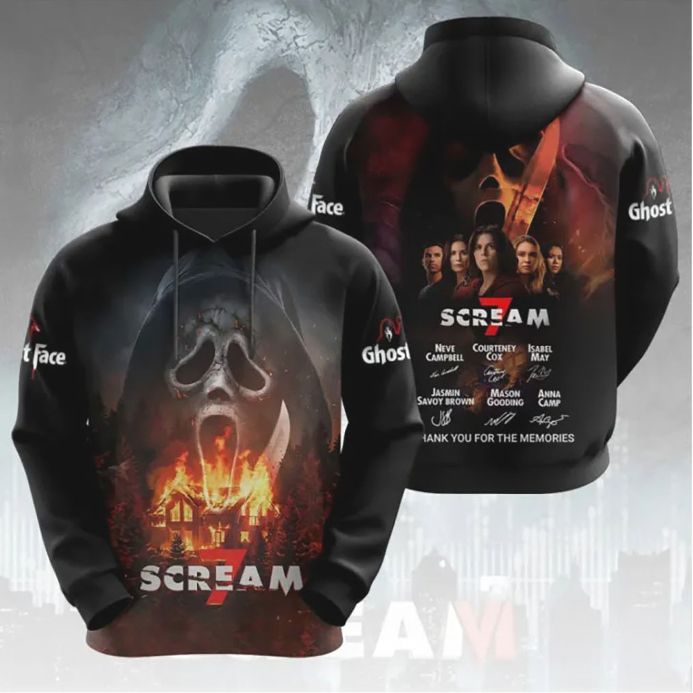 Scream 7 Cast Thank You For The Memories 3D Horror Movie T Shirt Scream 7 Cast Thank You For The Memories 3D Horror Movie T Shirt