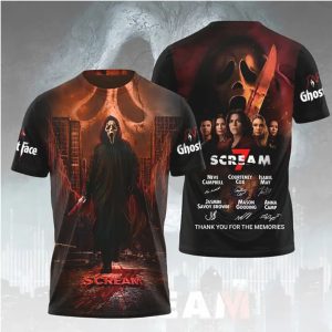 Scream 7 Cast Tribute Thank You For The Memories Horror Apparel T Shirt