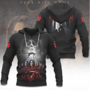 Scream 7 Fear Hits Home Character Ensemble 3D Printed Horror Movie Fan Gear T Shirt