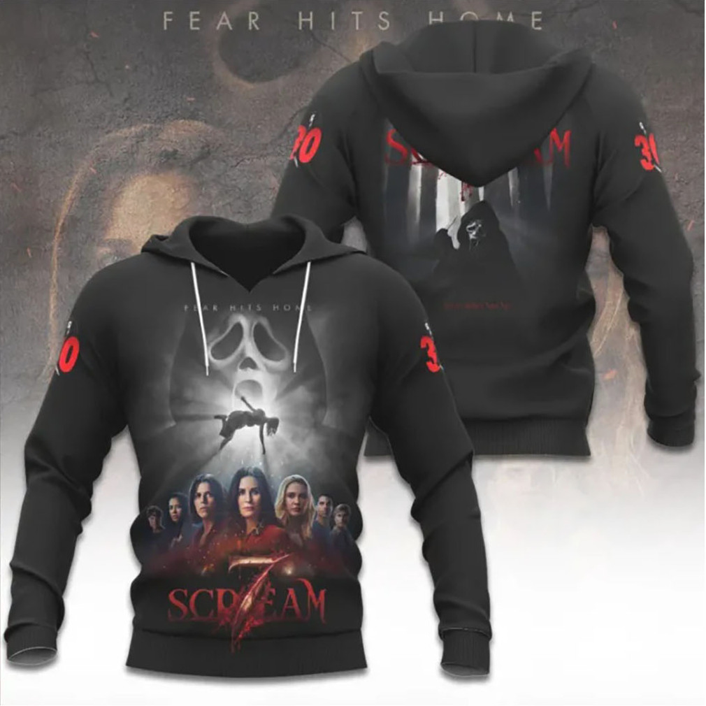 Scream 7 Fear Hits Home Character Ensemble 3D Printed Horror Movie Fan Gear T Shirt Scream 7 Fear Hits Home Character Ensemble 3D Printed Horror Movie Fan Gear T Shirt