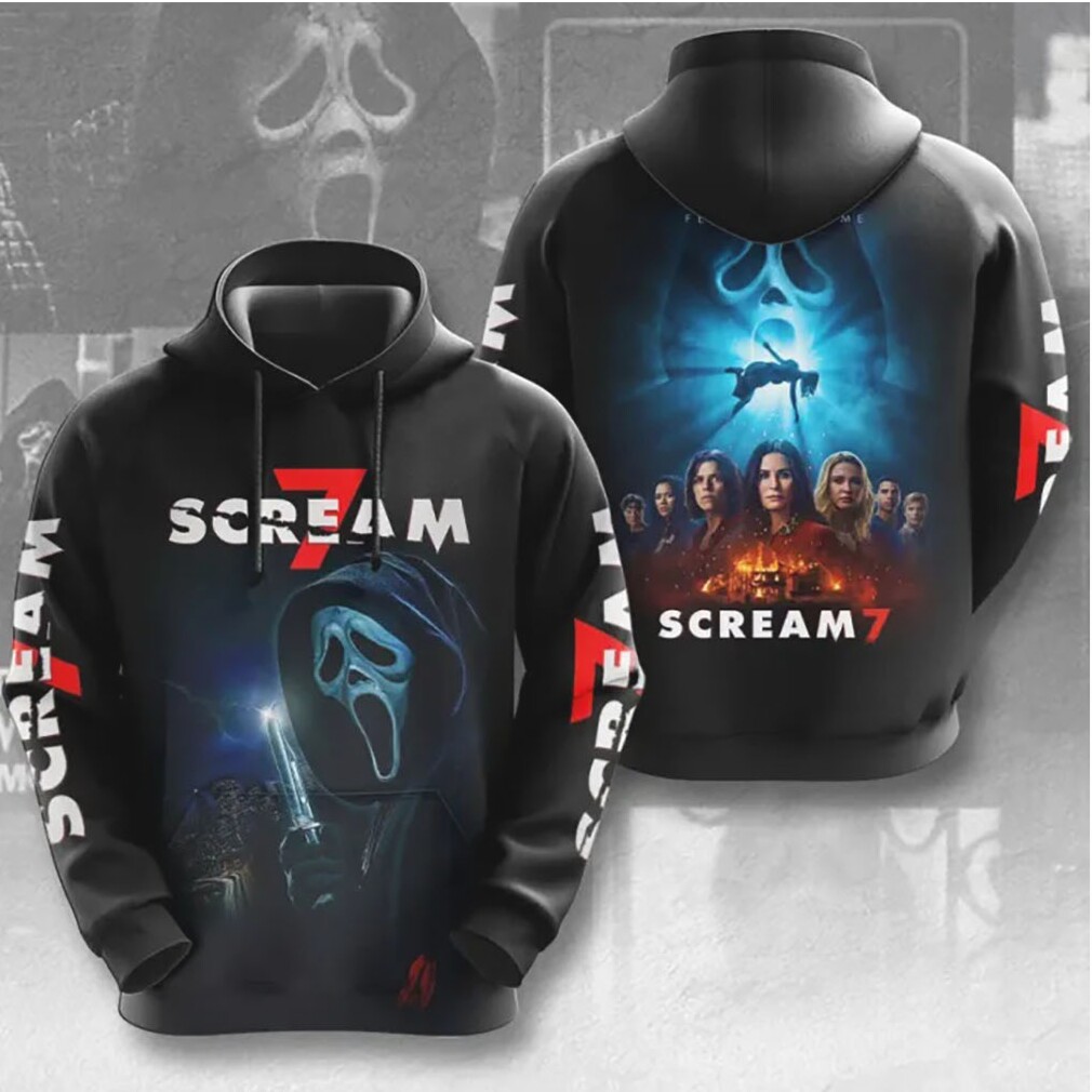Scream 7 Fear Hits Home Ghostface Blue Moonlight T Shirt Scream 7 Fear Hits Home Ghostface Blue Moonlight T Shirt