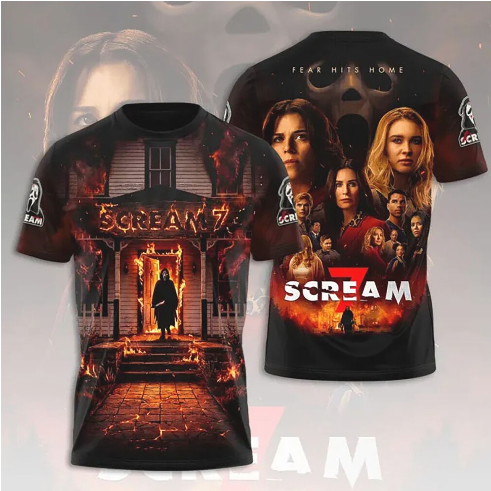 Scream 7 Fear Hits Home Ghostface House Fire T Shirt Scream 7 Fear Hits Home Ghostface House Fire T Shirt