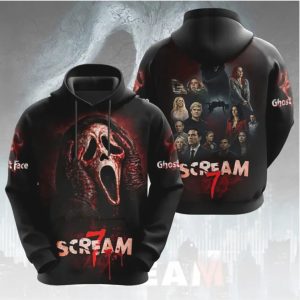 Scream 7 Movie Poster All Over Print Ghostface Horror T Shirt Scream 7 Movie Poster All Over Print Ghostface Horror T Shirt