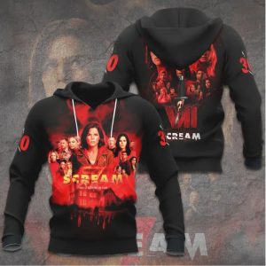 Scream 7 Movie Poster Blood Splatter 3D All Over Print T Shirt