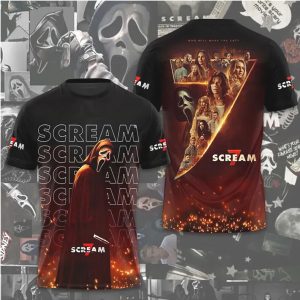 Scream 7 Who Will Make The Cut Cast Collage 3D T Shirt
