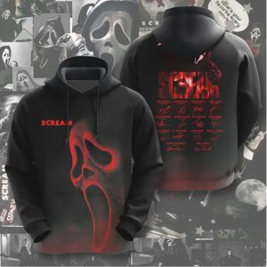 Scream Ghostface Red Mask Autographed Cast Signature Horror Apparel T Shirt