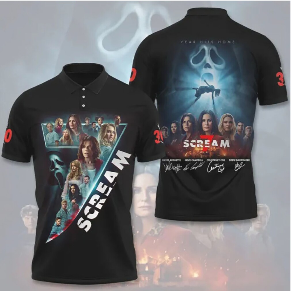 Scream Movie 30th Anniversary Cast Autograph 3D T Shirt Scream Movie 30th Anniversary Cast Autograph 3D T Shirt