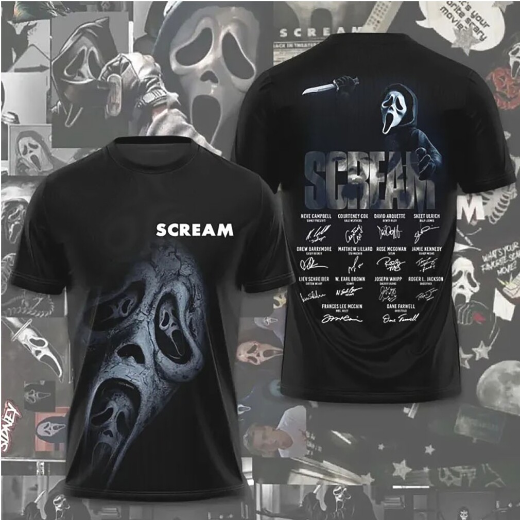 Scream Movie Ghostface Signature Series Blue Mask Horror Fan Apparel T Shirt Scream Movie Ghostface Signature Series Blue Mask Horror Fan Apparel T Shirt