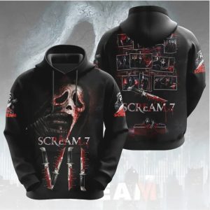 Scream VII Fear Hits Home Bloody Ghostface Collage Horror Fan T Shirt Scream VII Fear Hits Home Bloody Ghostface Collage Horror Fan T Shirt