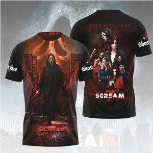 Scream VII Fear Hits Home Sidney Prescott 3D All Over Print T Shirt