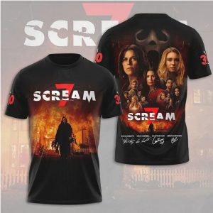 Scream VII Ghostface House Scene 30th Anniversary 3D All Over Print T Shirt