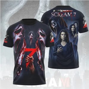 Scream VII Sidney Prescott Returns Ghostface Knife Reflection Horror T Shirt