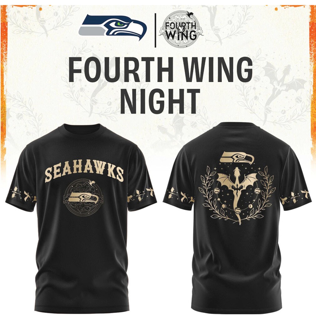 Seattle Seahawks Fourth Wing Night Dragon Rider Football T Shirt Seattle Seahawks Fourth Wing Night Dragon Rider Football T Shirt