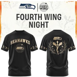 Seattle Seahawks Fourth Wing Night Dragon Rider Football T Shirt