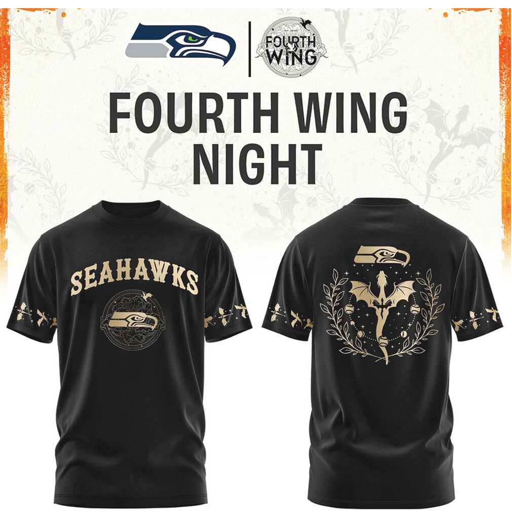 Seattle Seahawks Fourth Wing Night Dragon Rider Football T Shirt Seattle Seahawks Fourth Wing Night Dragon Rider Football T Shirt