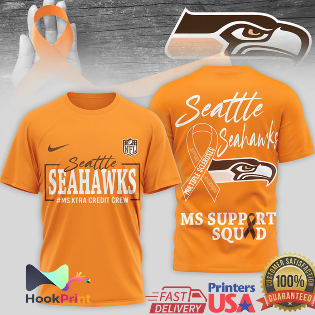 Seattle Seahawks MS Awareness MS Support Squad Team Ribbon T Shirt Seattle Seahawks MS Awareness MS Support Squad Team Ribbon T Shirt