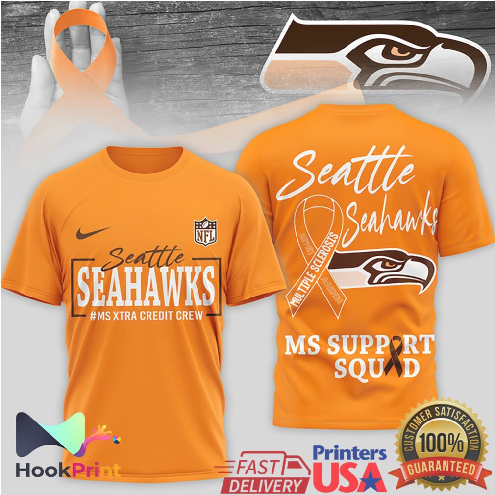 Seattle Seahawks MS Awareness MS Support Squad Team Ribbon T Shirt Seattle Seahawks MS Awareness MS Support Squad Team Ribbon T Shirt