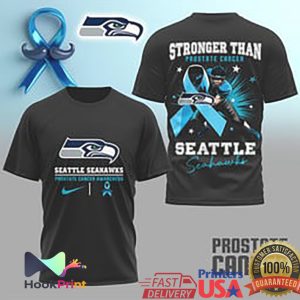 Seattle Seahawks Stronger Than Prostate Cancer Awareness T Shirt Seattle Seahawks Stronger Than Prostate Cancer Awareness T Shirt