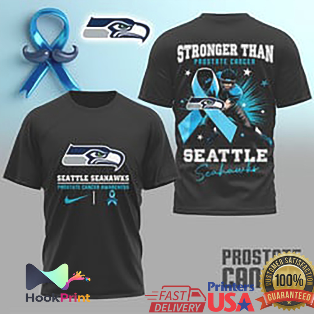 Seattle Seahawks Stronger Than Prostate Cancer Awareness T Shirt Seattle Seahawks Stronger Than Prostate Cancer Awareness T Shirt