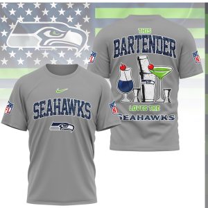 Seattle Seahawks This Bartender Loves The Seahawks Cocktail T Shirt