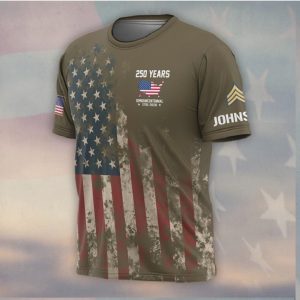 Semiquincentennial 250 Years Anniversary USA Flag Army T Shirt