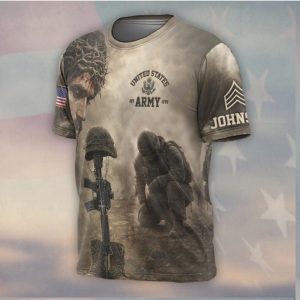 Served With Honor Guided By Faith Soldier Battlefield Cross Jesus Shirt