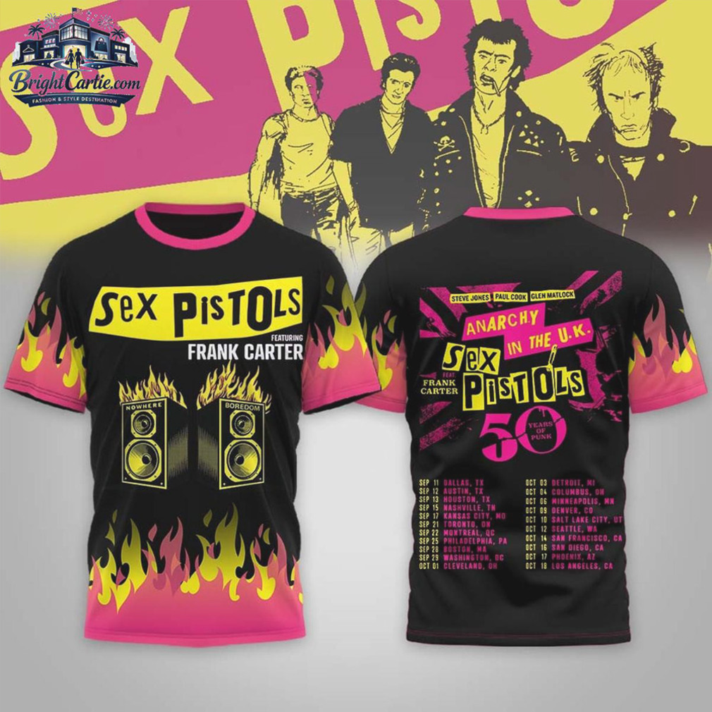 Sex Pistols Featuring Frank Carter 50 Years of Punk Tour T Shirt Sex Pistols Featuring Frank Carter 50 Years of Punk Tour T Shirt