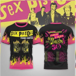 Sex Pistols ft. Frank Carter Anarchy In The UK 50 Years Of Punk Tour T Shirt