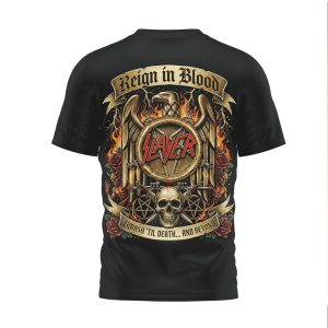 Slayer Reign In Blood Reigning Supreme Thrash Metal Graphic T Shirt Slayer Reign In Blood Reigning Supreme Thrash Metal Graphic T Shirt
