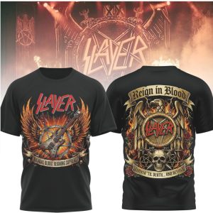 Slayer Reign In Blood Reigning Supreme Thrash Metal Graphic T Shirt