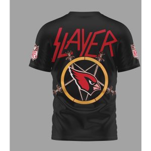 Slayer x Arizona Cardinals Thrash Metal Mashup NFL T Shirt