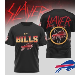 Slayer x Buffalo Bills Heavy Metal NFL Music Band T Shirt Slayer x Buffalo Bills Heavy Metal NFL Music Band T Shirt