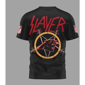 Slayer x Carolina Panthers Thrash Metal NFL music band T Shirt