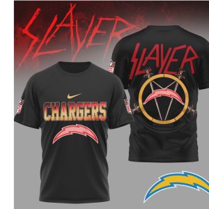 Slayer x LA Chargers Thrash Metal Mashup NFL T Shirt Slayer x LA Chargers Thrash Metal Mashup NFL T Shirt