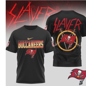 Slayer x Tampa Bay Buccaneers Heavy Metal NFL T Shirt Slayer x Tampa Bay Buccaneers Heavy Metal NFL T Shirt