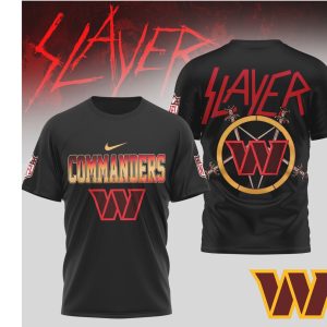 Slayer x Washington Commanders Heavy Metal NFL T Shirt Slayer x Washington Commanders Heavy Metal NFL T Shirt