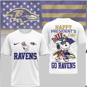 Snoopy Baltimore Ravens Happy President's Day Patriotic Football Shirt
