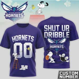 Snoopy Charlotte Hornets Basketball Custom Number Peanuts Basketball T Shirt Snoopy Charlotte Hornets Basketball Custom Number Peanuts Basketball T Shirt